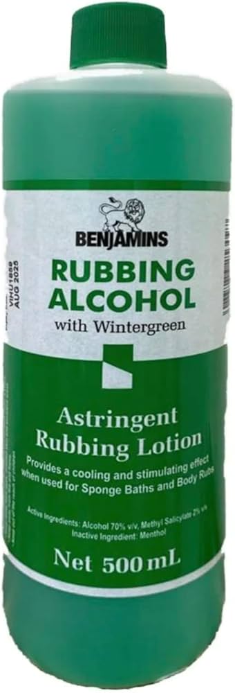 Benjamins Rubbing Alcohol With Wintergreen 250ml - 500ml