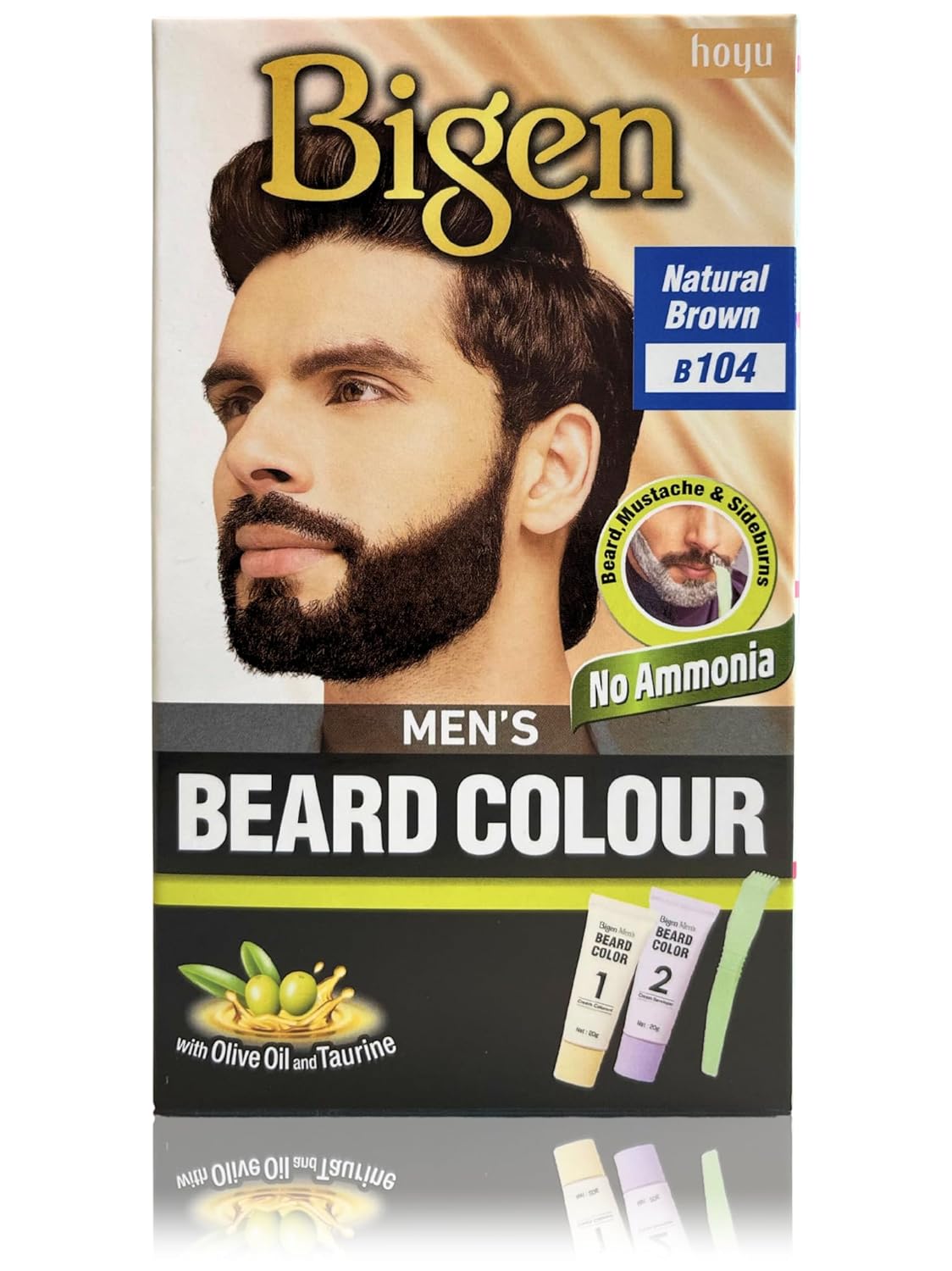 Bigen Mens Beard Colour Natural Brown B104