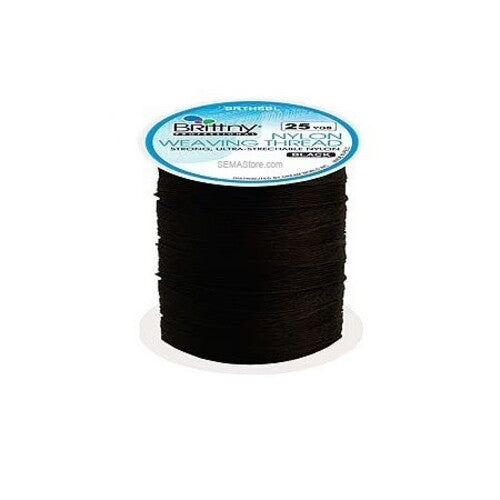 Brittny Nylon Weaving Thread Black 25 Yds