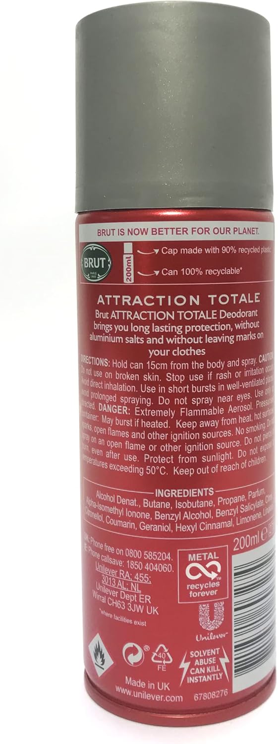 Brut Attraction Totale Deodorant Spray 200ml