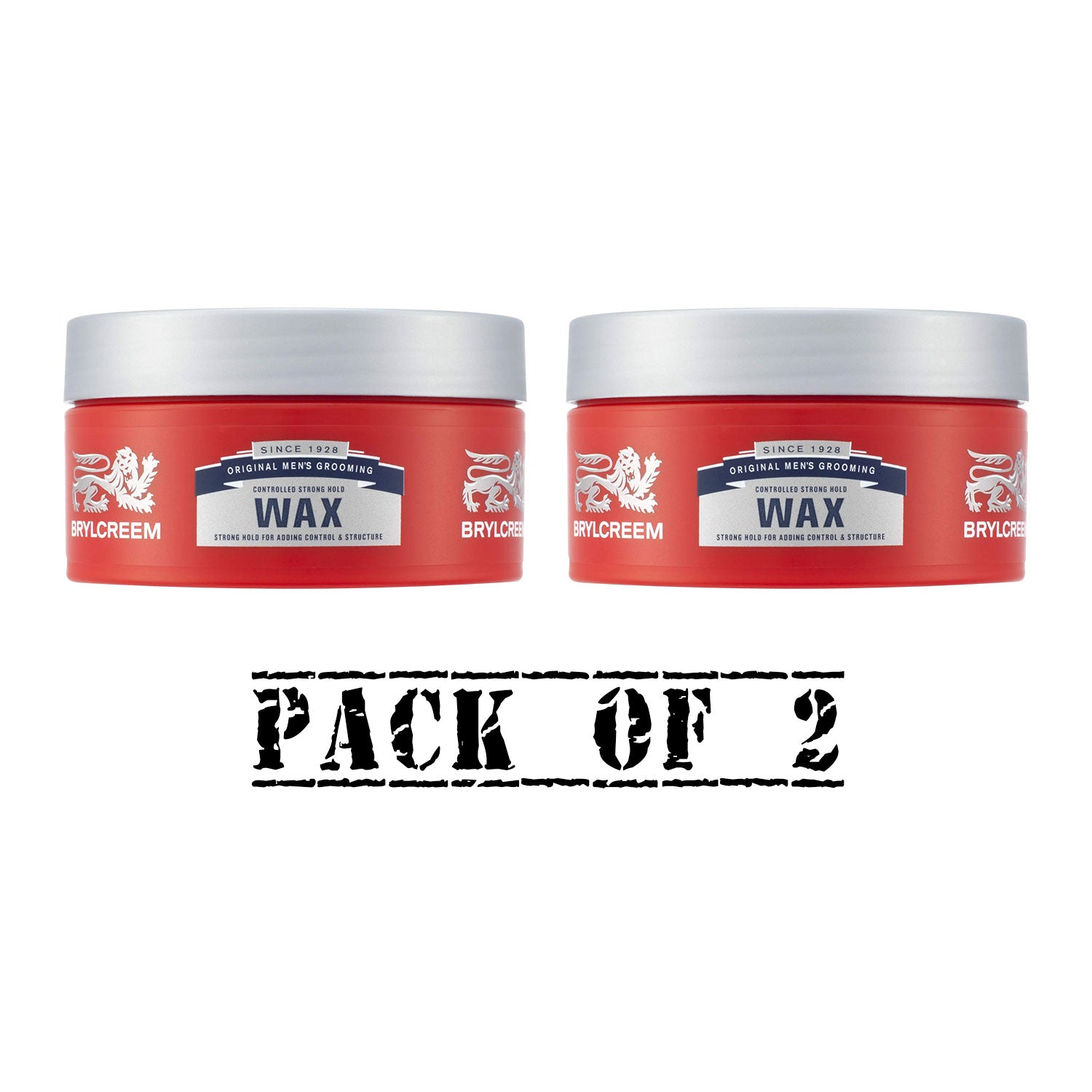 2x Brylcreem Styling Hair Wax Controlled Strong Hold 75ml