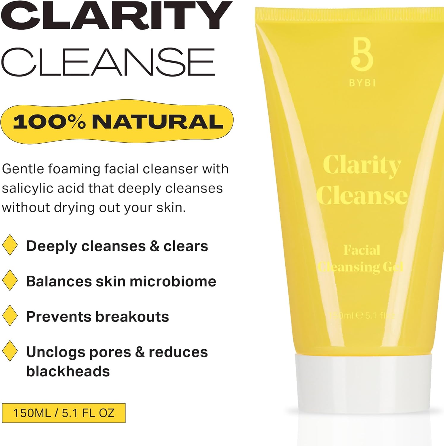 Bybi Clarity Cleanse Facial Cleansing Gel 150ml