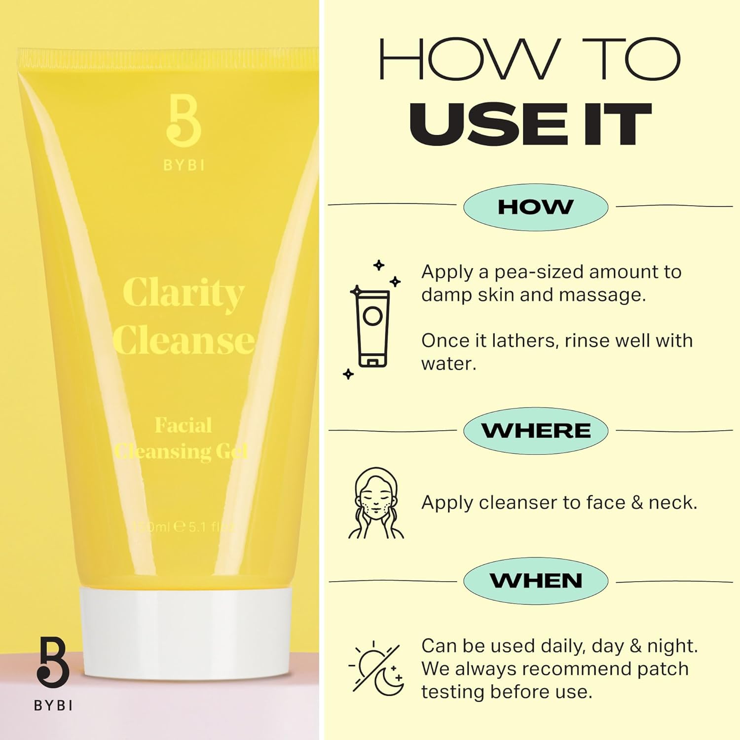 Bybi Clarity Cleanse Facial Cleansing Gel 150ml