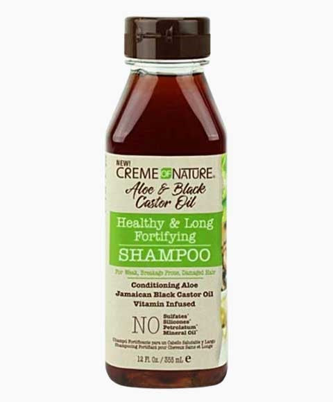 creme of nature Aloe And Black Castor Oil Healthy And Long Fortifying Shampoo