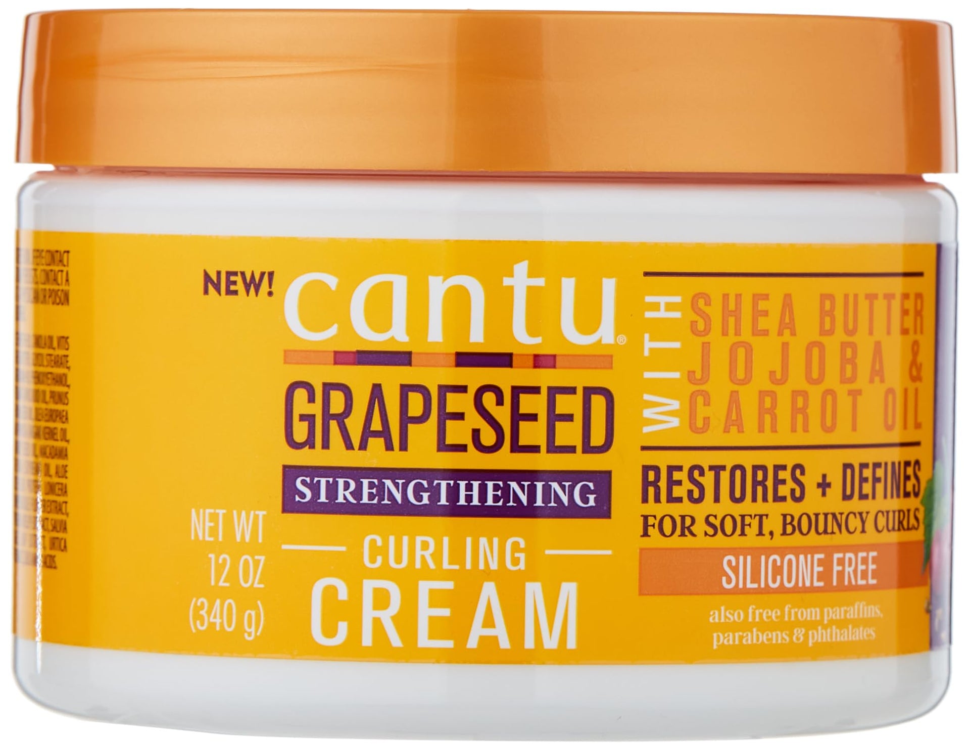 Cantu Grapeseed Strengthening Curling Cream 340g