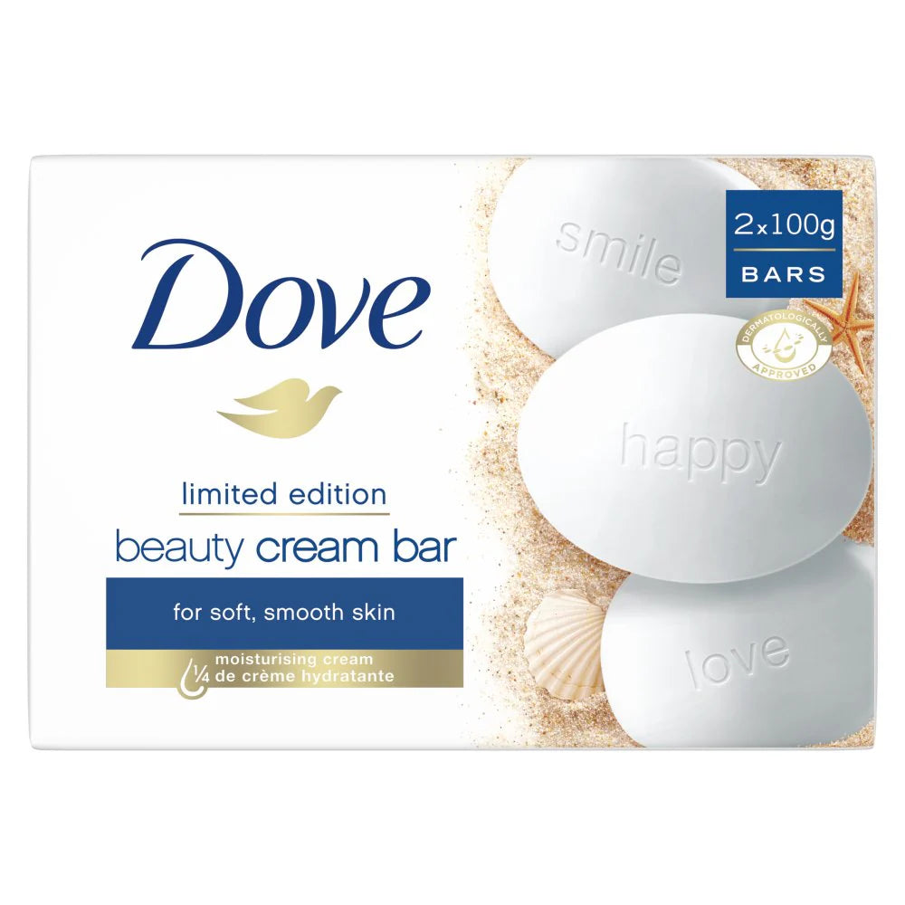 Dove Original Beauty Moisturising Cream Soap Bar Soft & Smooth Skin 2pk x100g