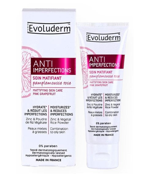 Evoluderm Anti Imperfections Mattifying Skin Care With Pink Grapefruit