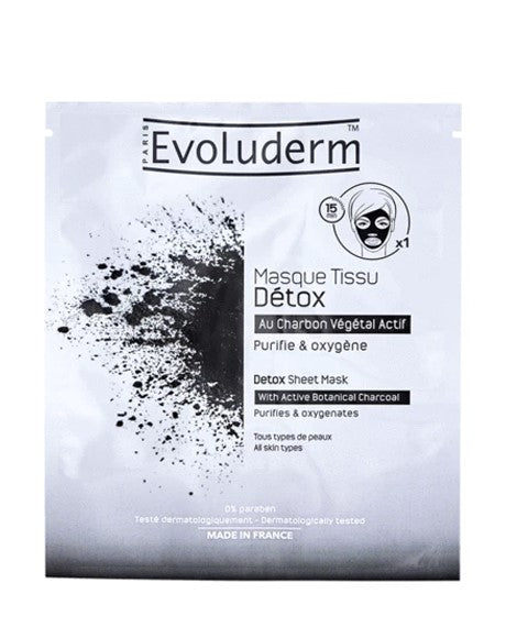 Evoluderm Detox Sheet With Active Botanical Charcoal