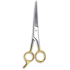 Fine LinesUK Gold Handle Barber Scissors With Hook 33414