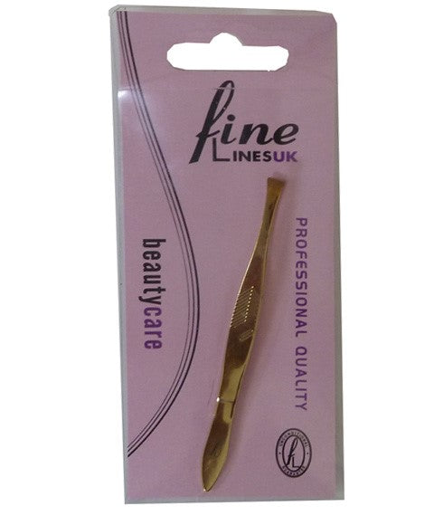 Fine LinesUK  Tweezers Gold Plated Steel