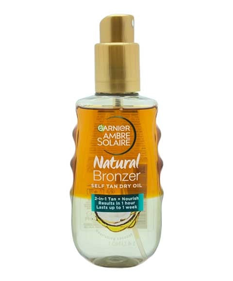 Garnier Ambre Solaire Natural Bronzer Self Tan Dry Oil With Coconut Oil