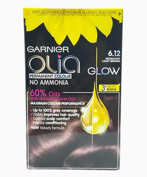 Garnier Olia Glow Permanent Hair Color 6.12 Iridescent Light Brown