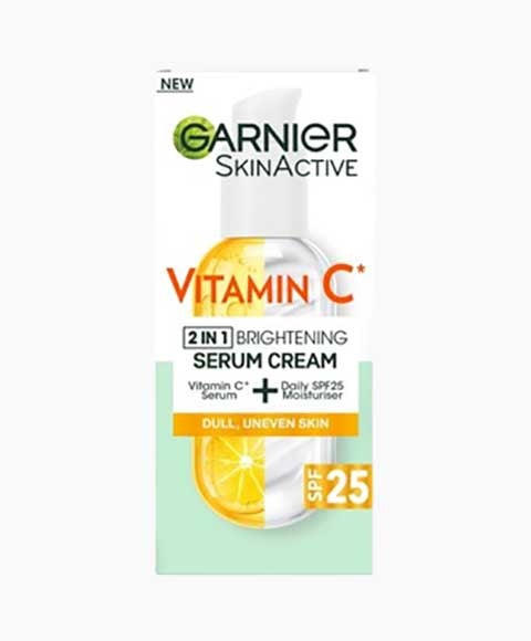 Garnier Skin Active Vitamin C 2 In 1 Brightening Serum Cream SPF25