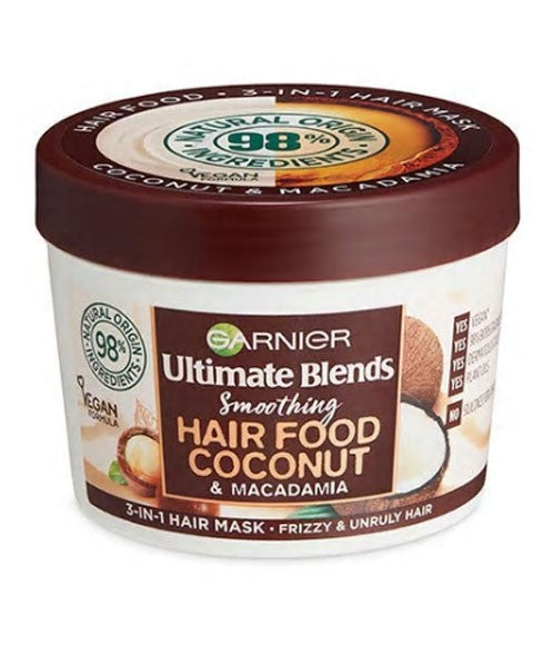 Garnier Ultimate Blends Smoothing Hair Food Coconut 3In1 Hair Mask 