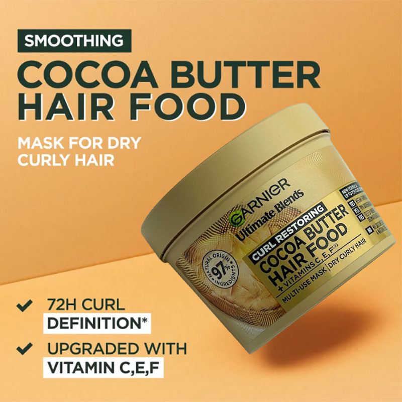 Garnier Ultimate Blends Curl Restoring Cocoa Butter And Jojoba Oil Hair Food