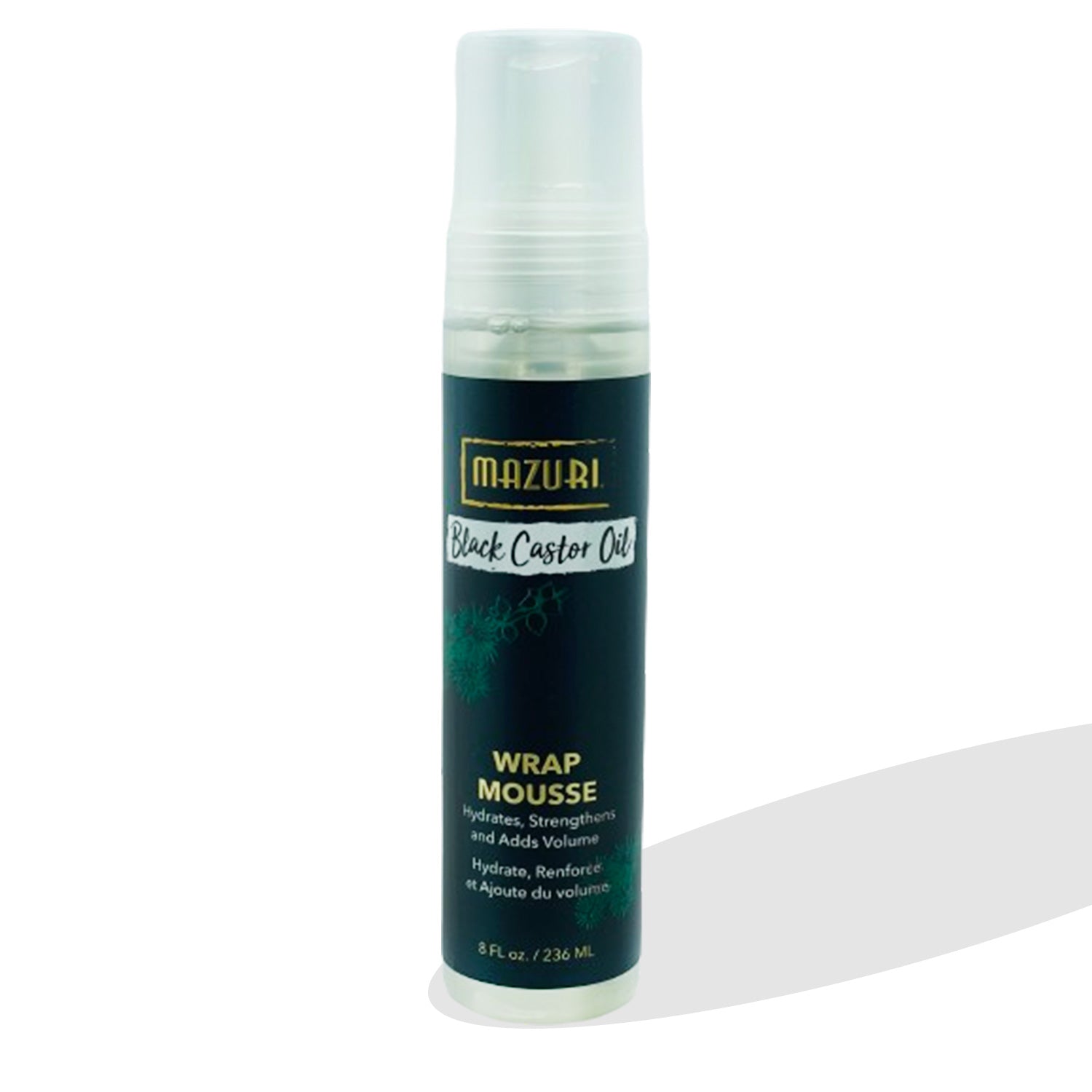 Mazuri Black Castor Oil Wrap Mousse Hydrates And Strengthen Hair 236ml