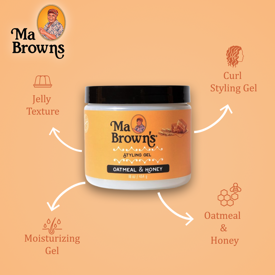 Ma Browns Styling Gel With Oatmeal And Honey - 454g