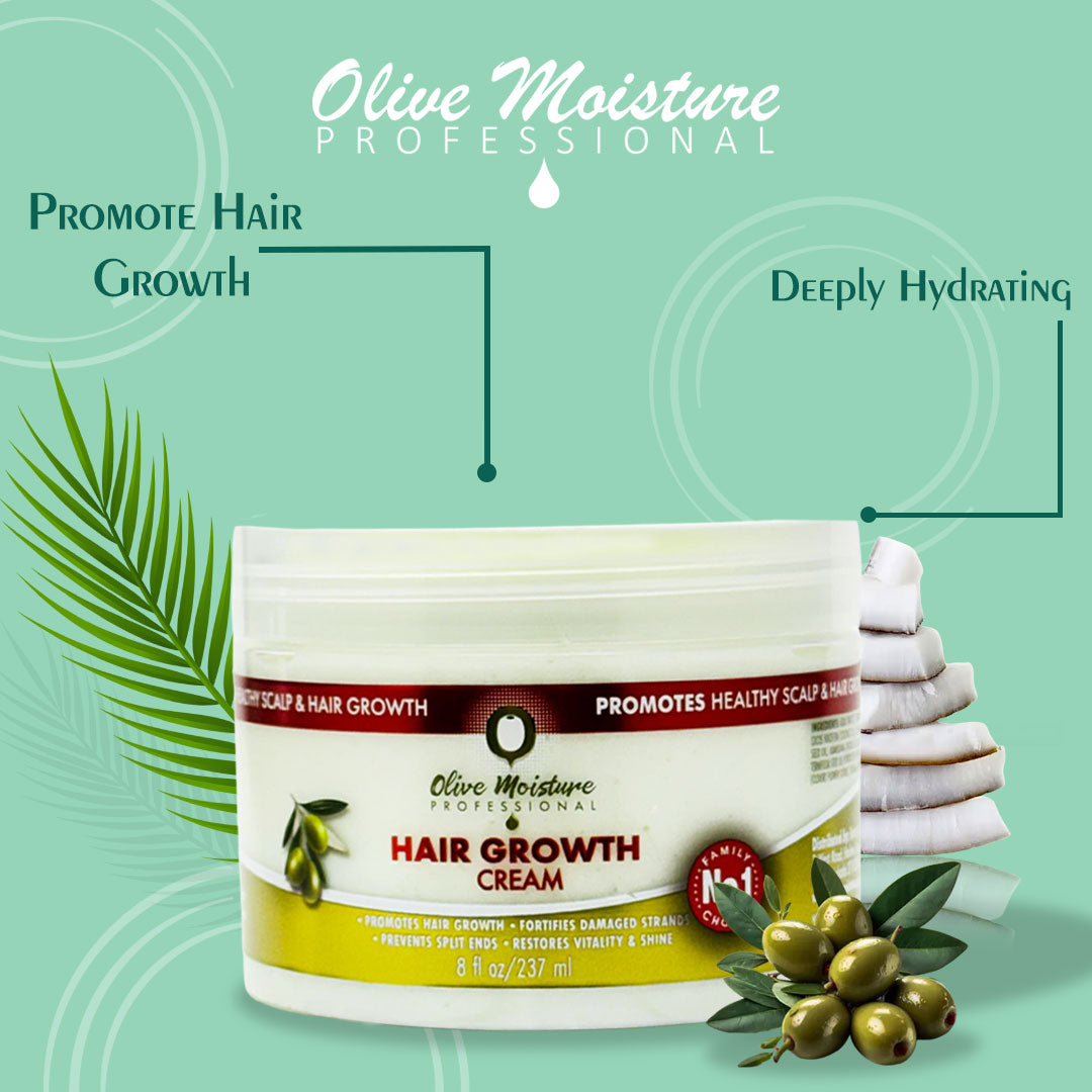 Olive Moisture Professional Hair Growth Cream - 237ml