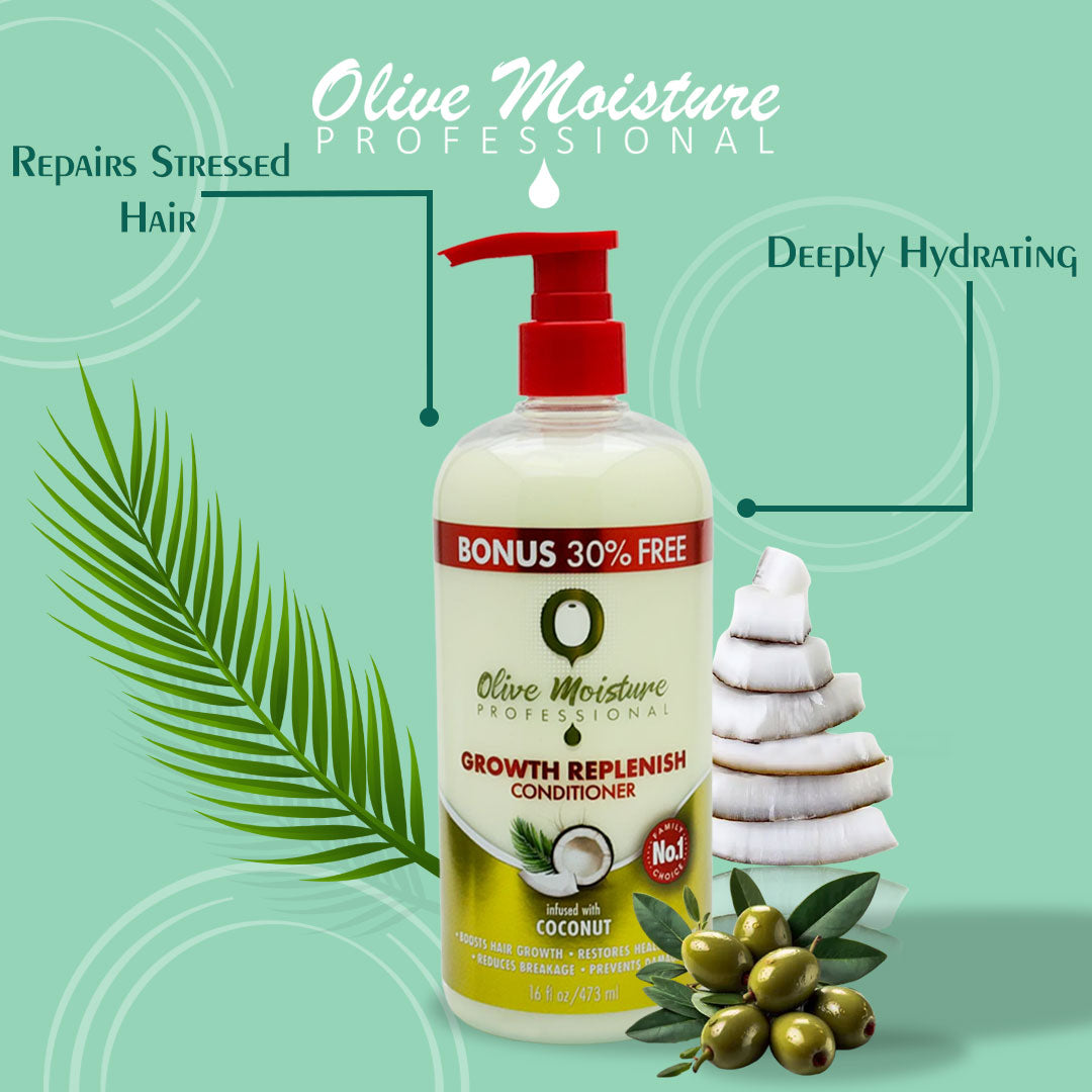 Olive Moisture Professional Growth Replenish Conditioner - 473ml