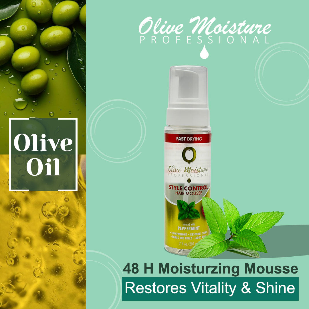 Olive Moisture Professional Style Control Hair Mousse - 207ml