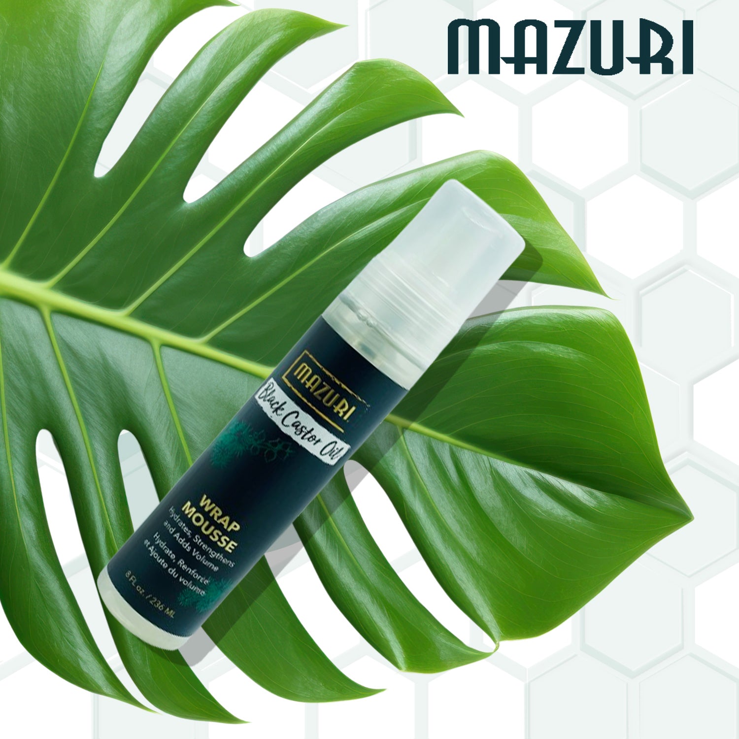 Mazuri Black Castor Oil Wrap Mousse Hydrates And Strengthen Hair 236ml