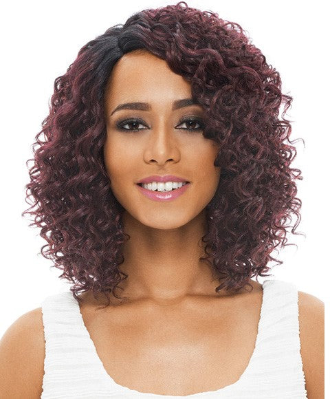 Janet Collection Natural Super Flow Deep Part Syn Bohemian Lace Wig