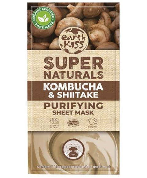 Montagne Jeunesse Earth Kiss Super Naturals Kombucha And Shiitake Purifying Sheet Mask