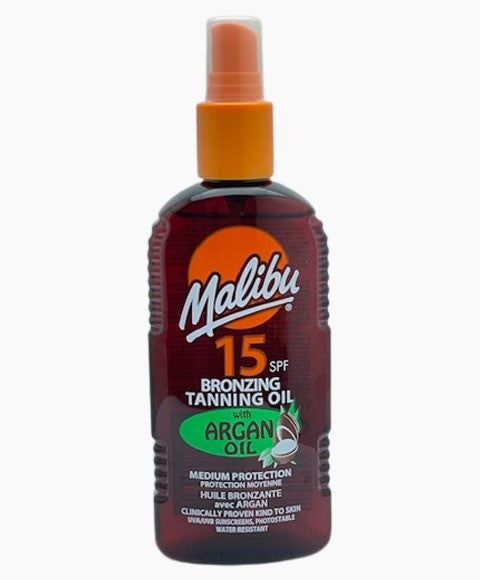 Malibu  Bronzing Tanning Oil With Argan Oil SPF15