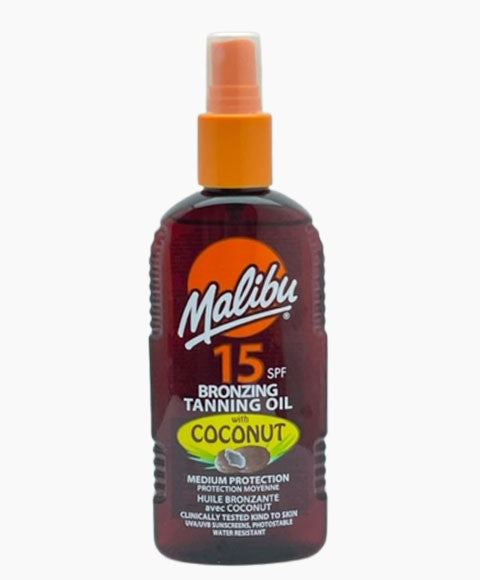 Malibu  Bronzing Tanning Oil With Coconut SPF15