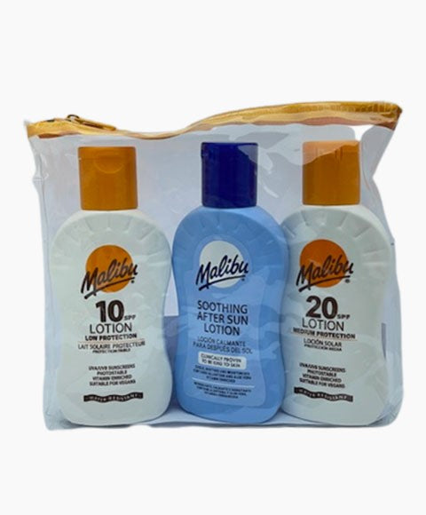 Malibu  Travel Bag SPF10 And SPF20 Lotion