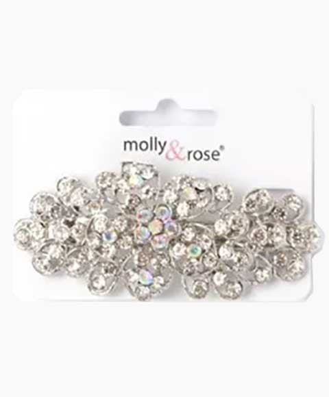 Molly And Rose Crystal Filligree Flower Barrette 5085