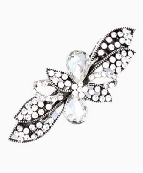 Molly And Rose Ornate Crystal Barrette Clip In 2 Styles 7753