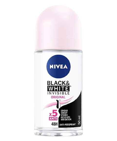 Nivea  Black And White Invisible Original X5 Deodorant Roll On