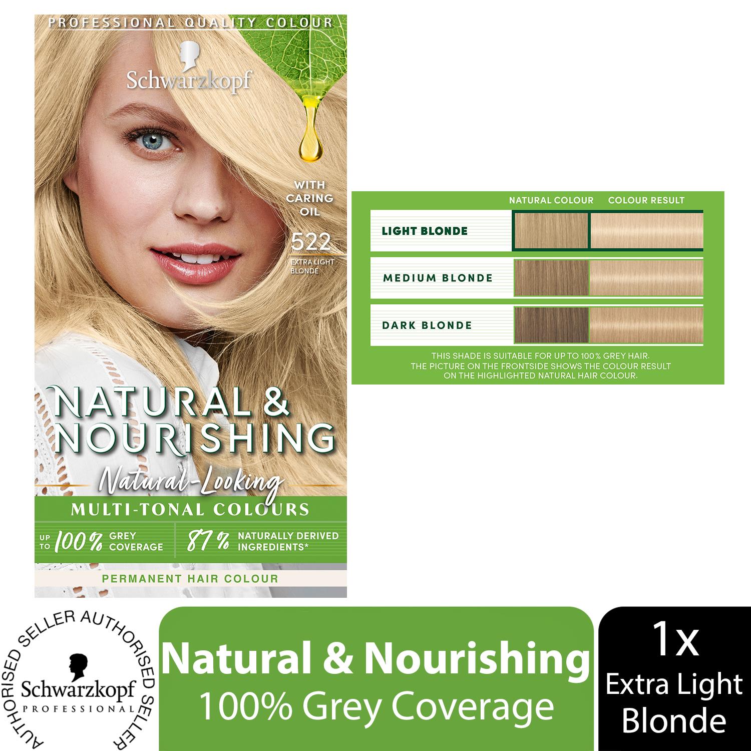 Schwarzkopf Natural And Nourishing Hair Dye Multi Tonal Colour 522 Extra Light Blonde