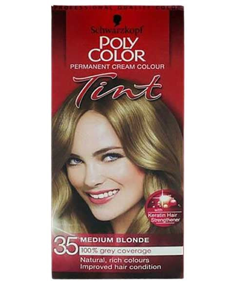 Schwarzkopf Poly Color Tint Permanent Cream Colour 35 Medium Blonde