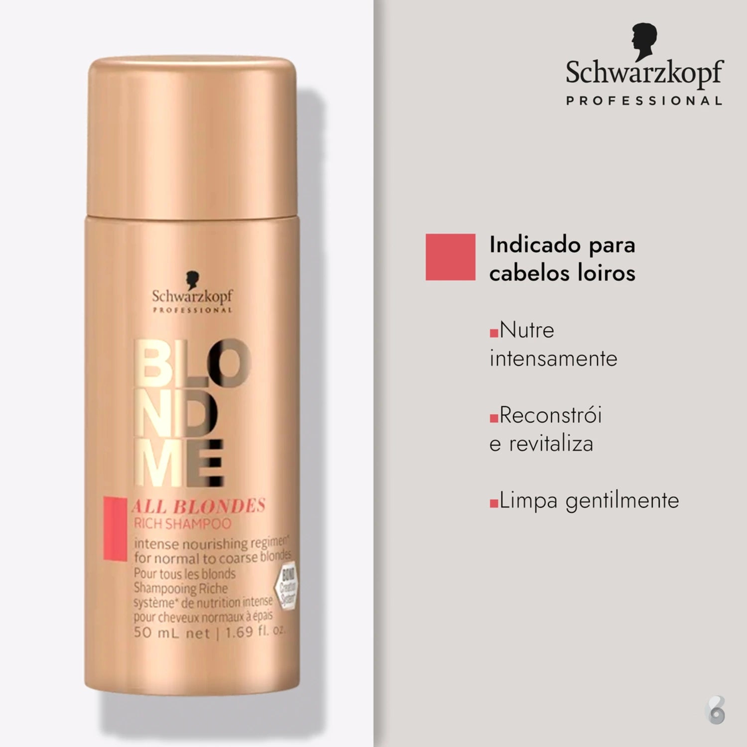 Schwarzkopf Blondme All Blondes Rich Shampoo 50ml Travel Pack