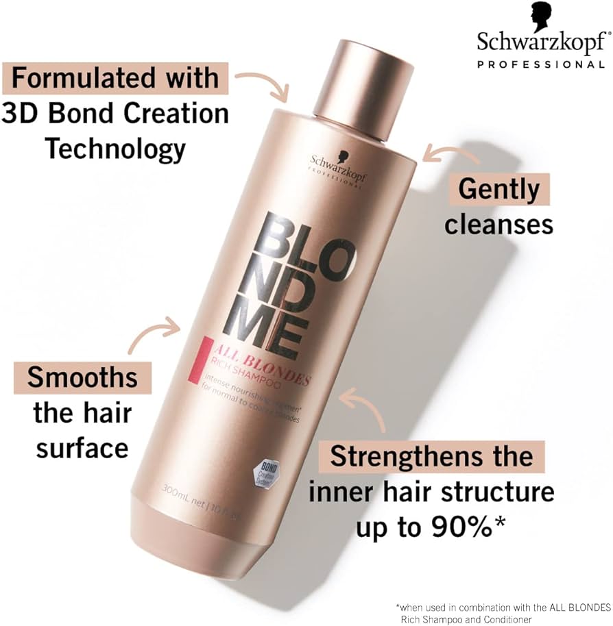 Schwarzkopf Blondme All Blondes Rich Shampoo 300ml / 1000ml