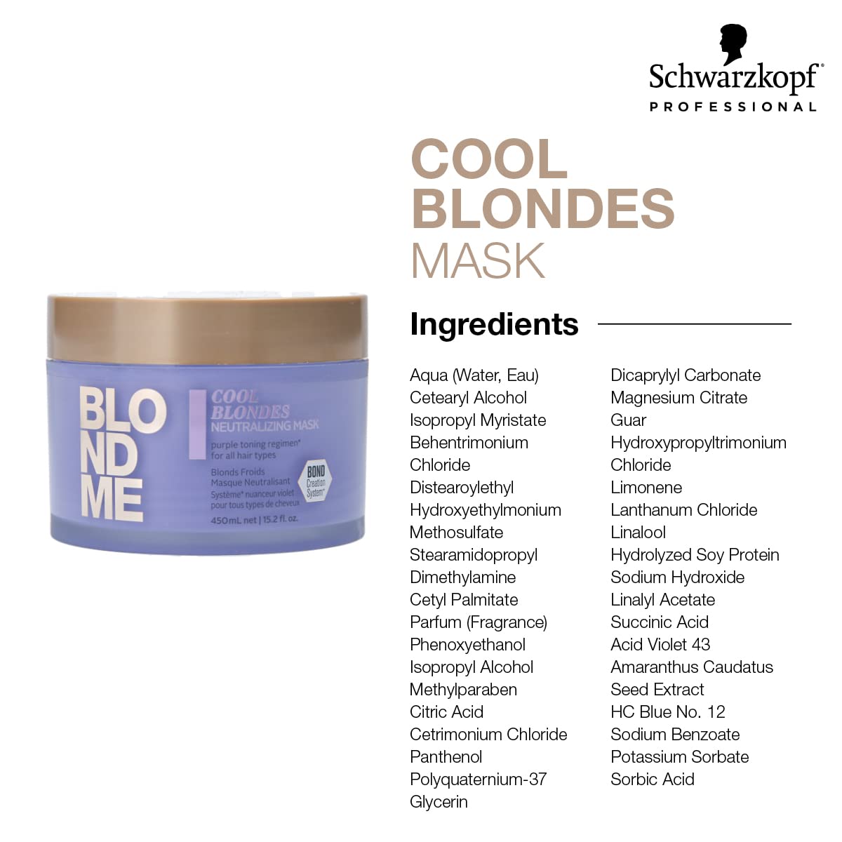 Schwarzkopf Blondme Cool Blondes Neutralizing Mask 30ml / 200ml