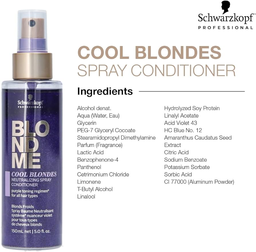 Schwarzkopf Professional Blondme Cool Blondes Neutralizing Spray Conditioner 150ml