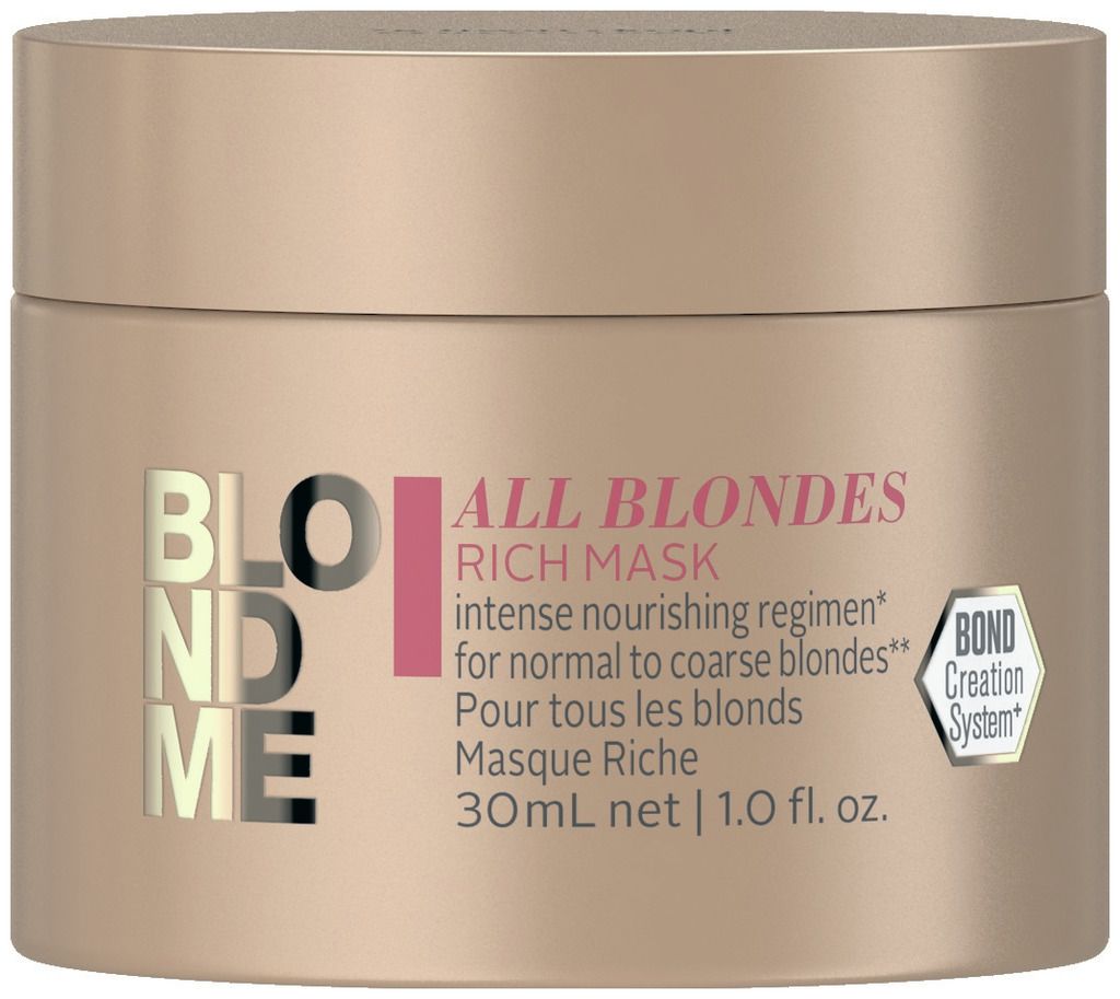 Schwarzkopf Blondme Keratin Restore All Blondes Rich Mask 30ml - 500ml