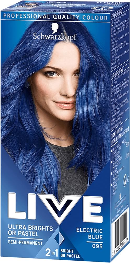 Schwarzkopf Live Ultra 2in1 Bright Permanent Colour HairDye, 095 Electric Blue