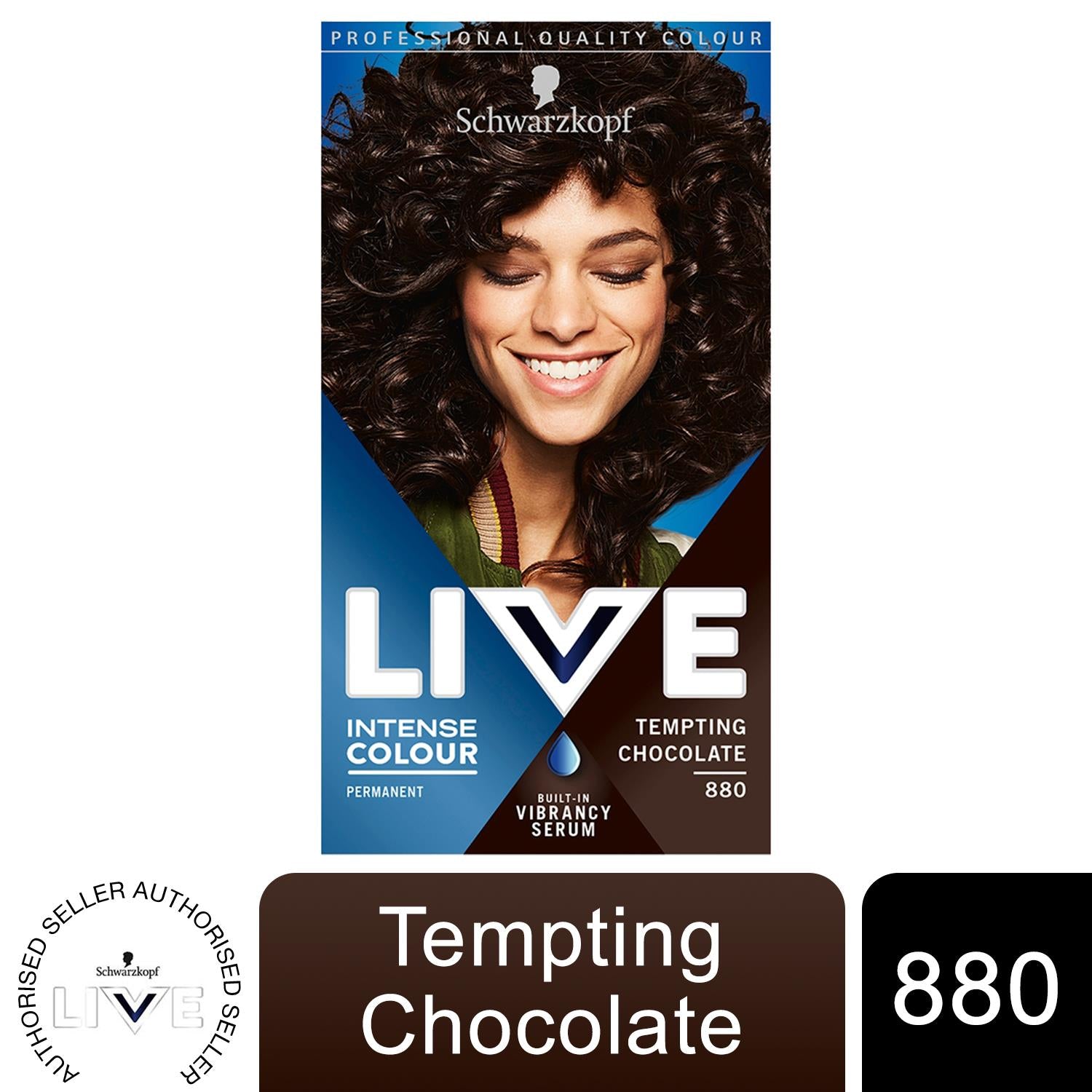 Schwarzkopf Live Intense Colour Permanent Hair Dye, 880 Tempting Chocolate