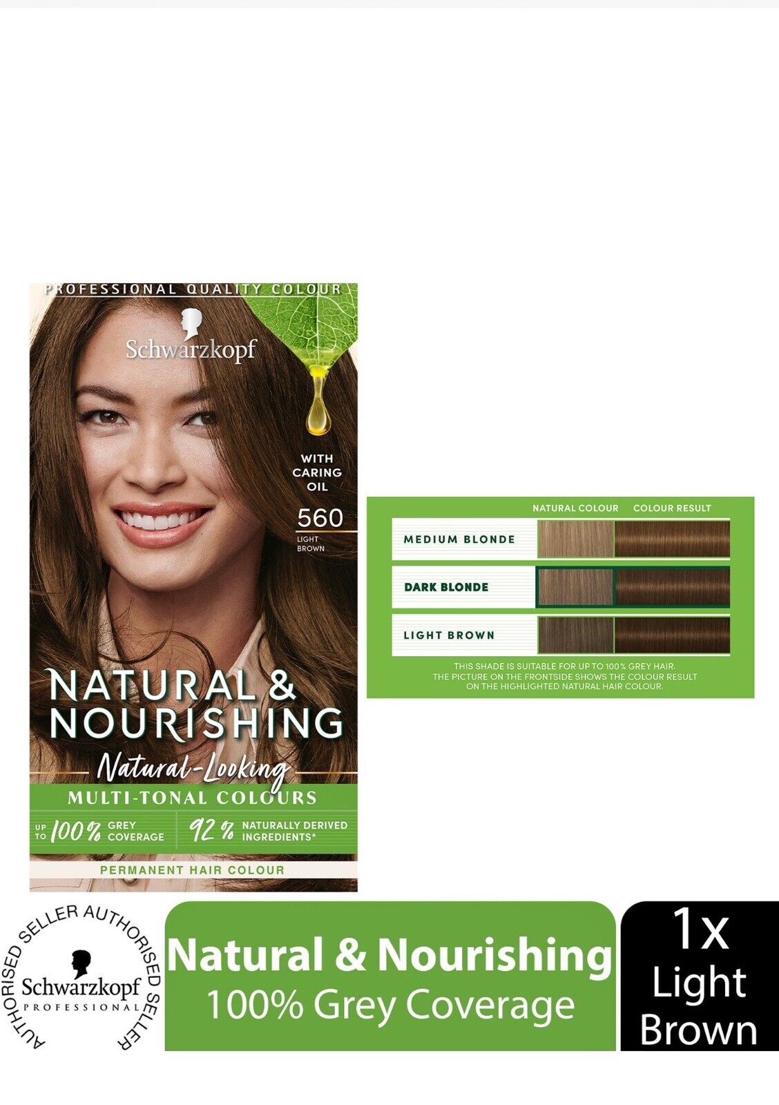 Schwarzkopf Natural And Nourishing Permanent Multi Tonal Colour 560 Light Brown