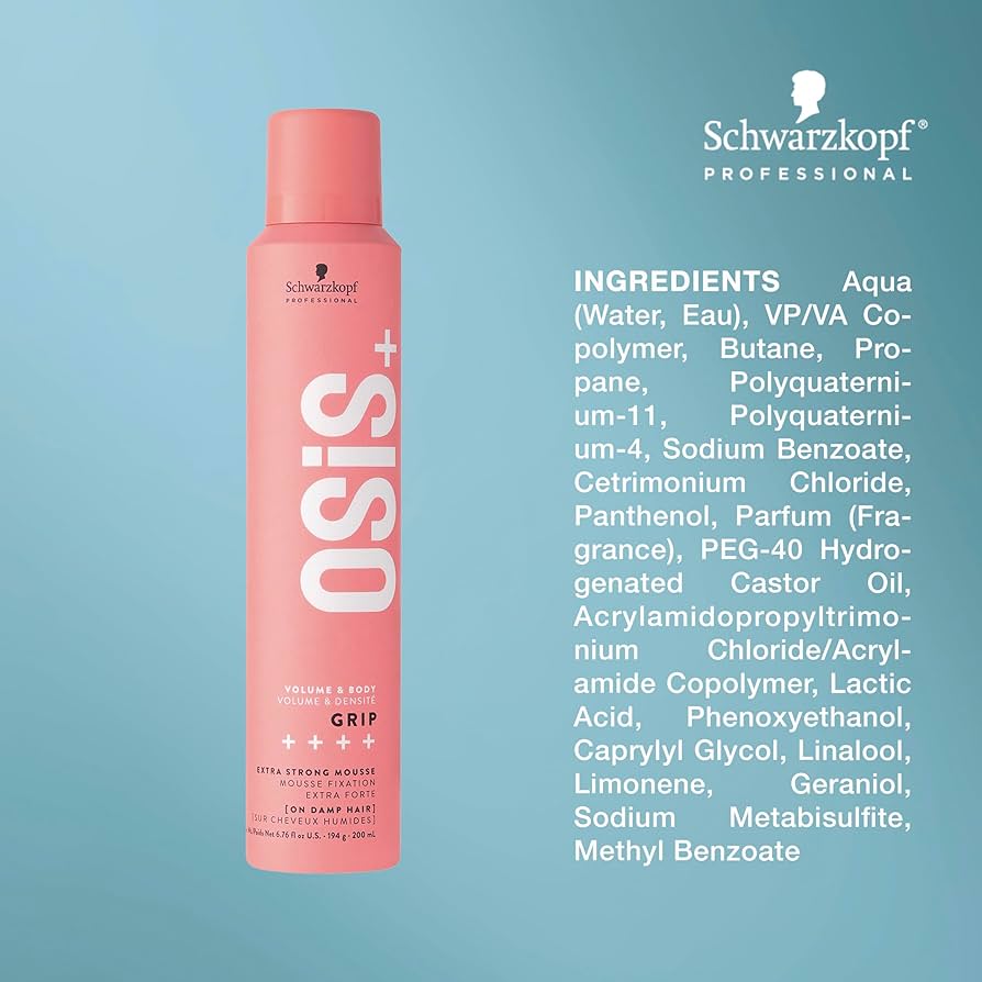 Schwarzkopf Osis Plus Volume & Body Grip Extra Strong Mousse 200ml