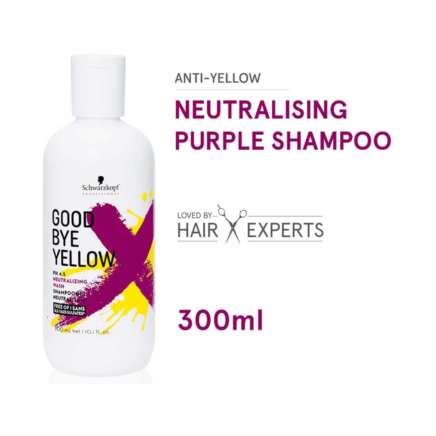 Schwarzkopf Professional Good Bye Yellow Neutralizing Wash Shampoo 300ml/1000ml