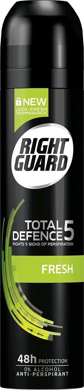 Schwarzkopf Right Guard Total Defence 5 Fresh 48H Protection Antiperspirant - 250ml