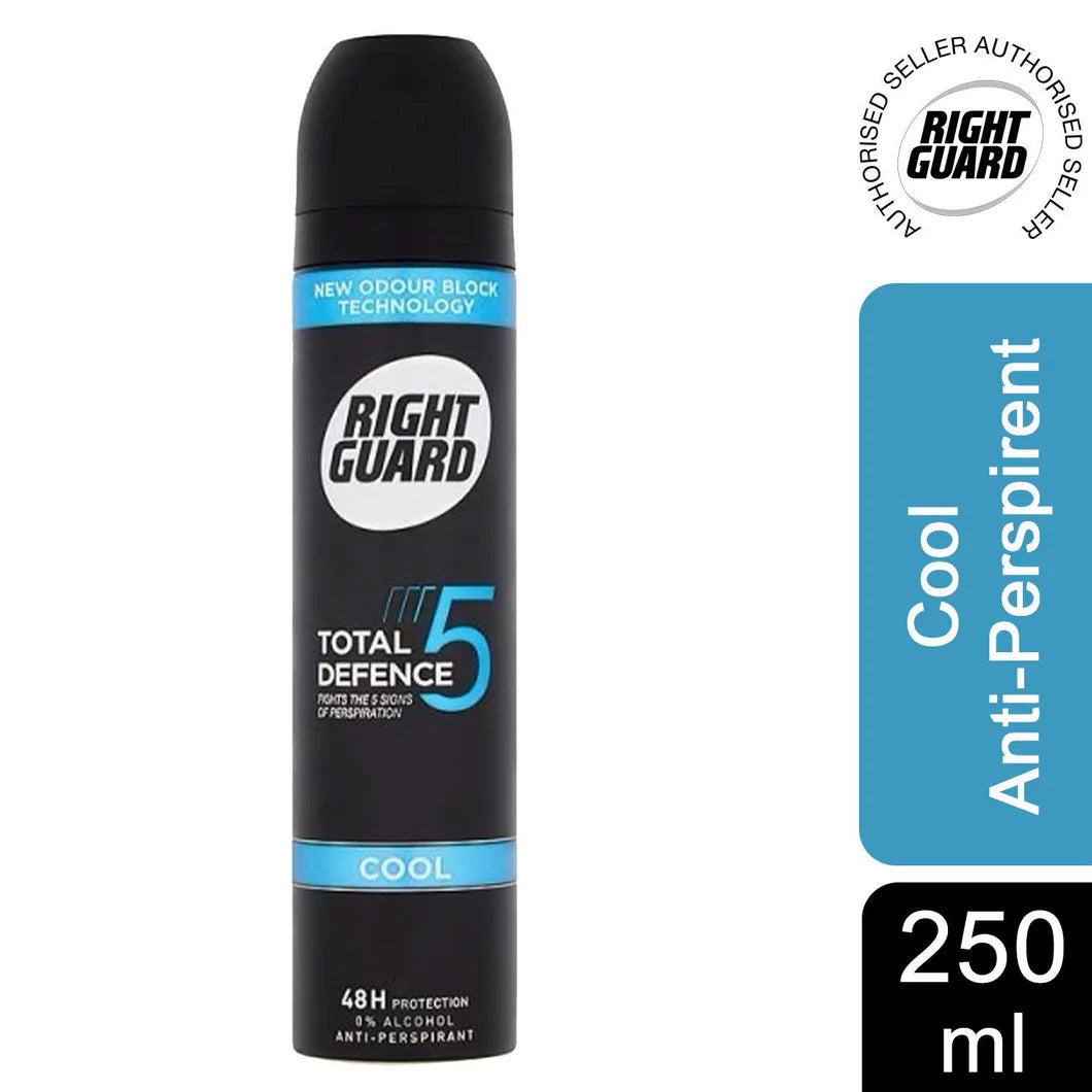 Schwarzkopf Right Guard Total Defence 5 Cool Anti Perspirant Deodorant - 250ml