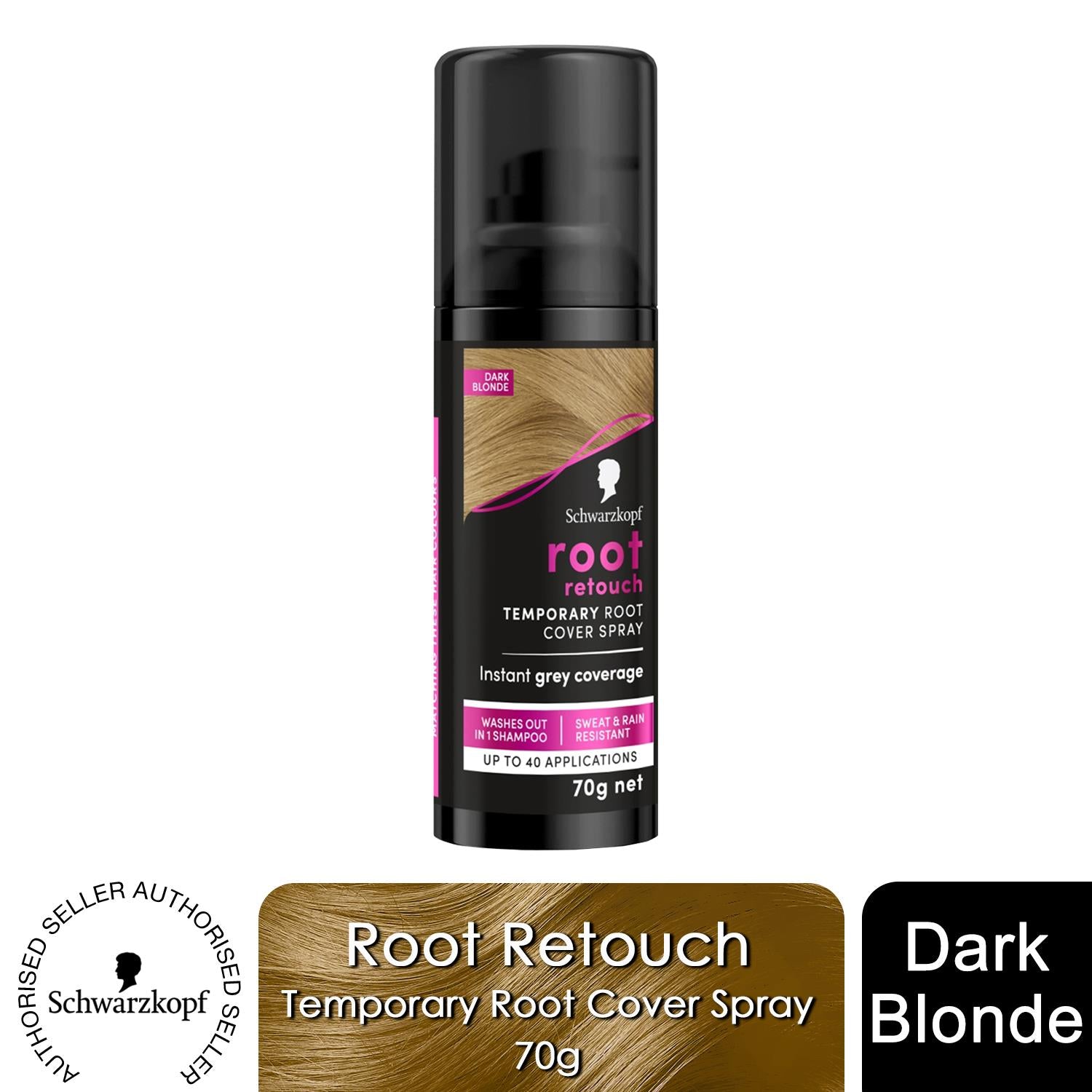 Schwarzkopf Root Retouch Temporary Root Cover Spray, Dark Blonde 120ml