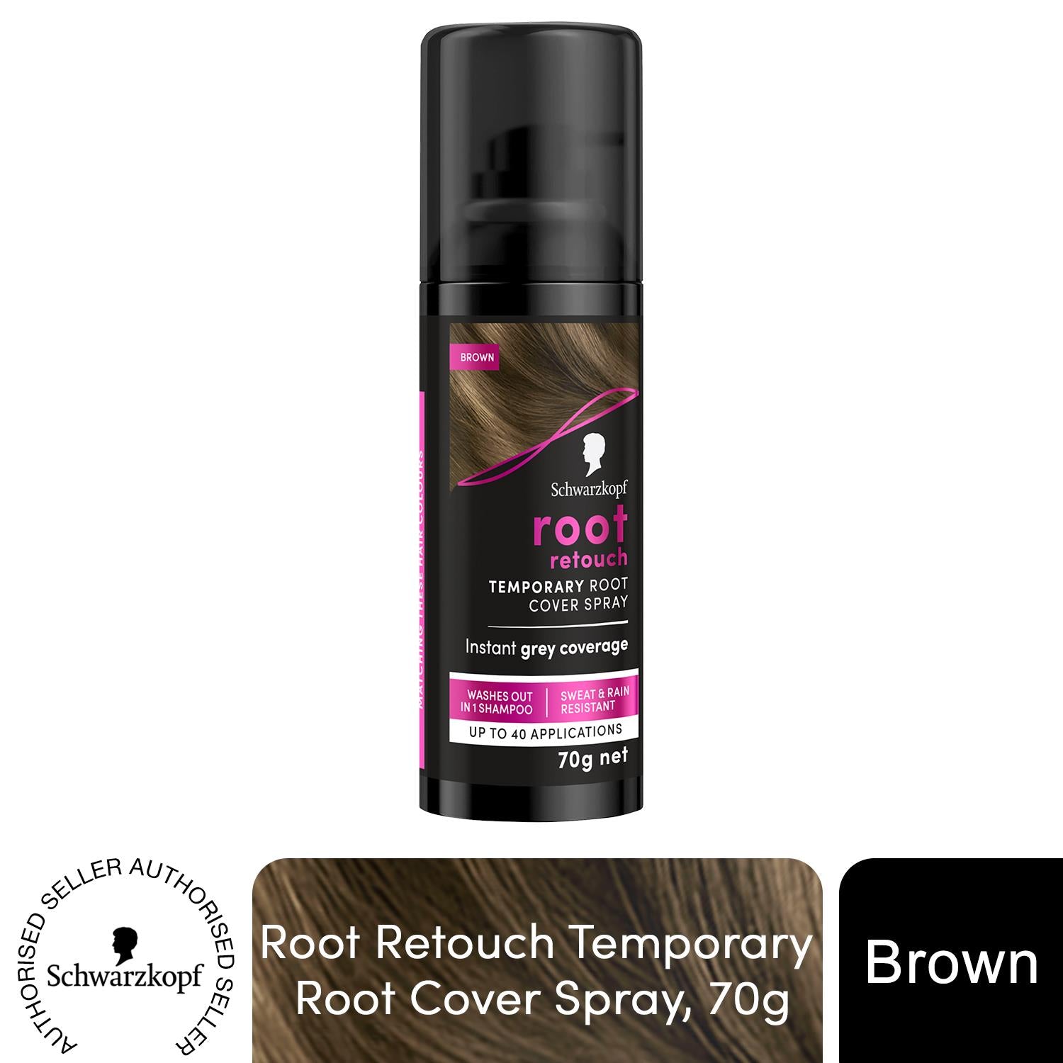 Schwarzkopf Root Retoucher Temporary Root Cover Spray, Brown 120ml