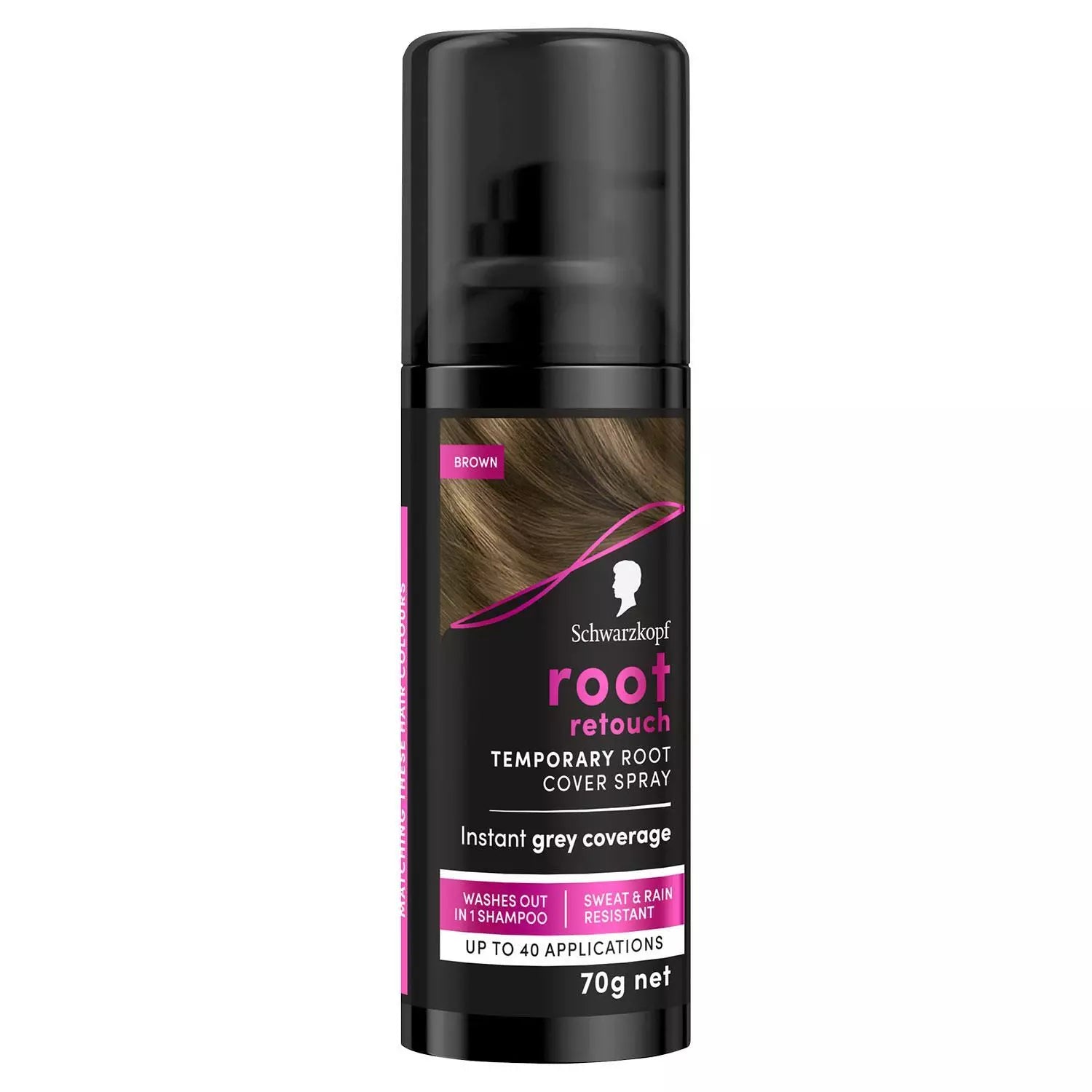 Schwarzkopf Root Retoucher Temporary Root Cover Spray, Brown 120ml